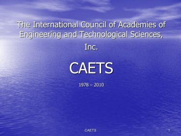 The International Council of Academies of Engineering and ...