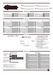 The complete character sheet - Standard - Exalted, character sheets