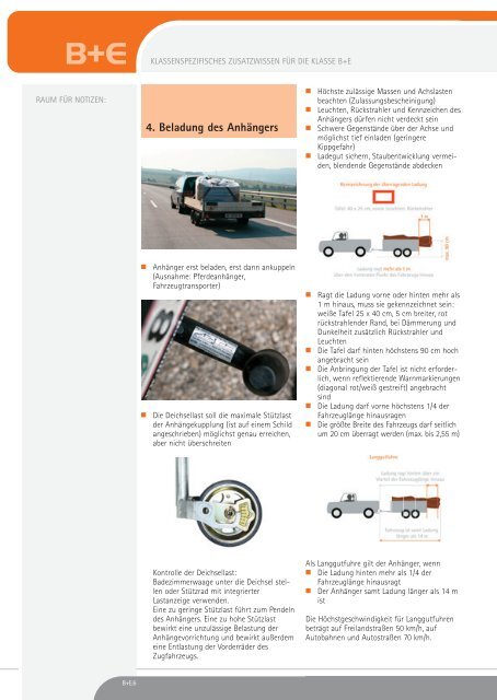 klassenspezifisches zusatzwissen fÃ¼r die klasse b+e - Fahrschule ...