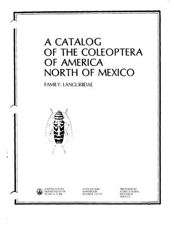 a catalog of the coleoptera of america north of mexico - Smithsonian ...