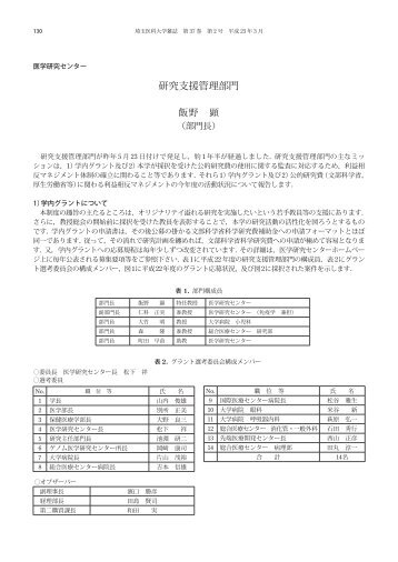 研究支援管理部門 - 埼玉医科大学