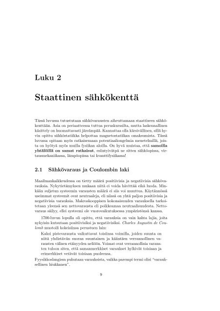 Staattinen sÃ¤hkÃ¶kenttÃ¤