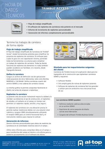 Trimble Access Carreteras GENIO - Al-Top TopografÃ­a