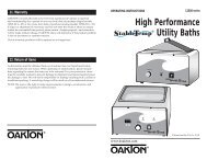 Oakton StableTemp Baths Manual