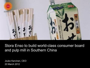 Growth markets - Stora Enso