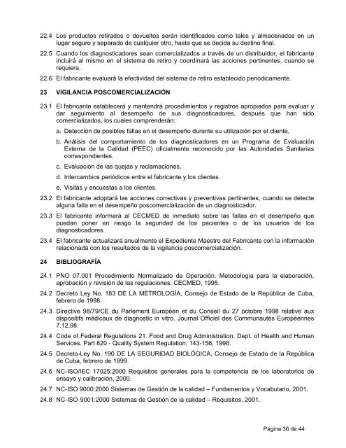 Regulación No. 20-04 - Cecmed