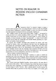 notes on realism in modern english-canadian fiction - University of ...