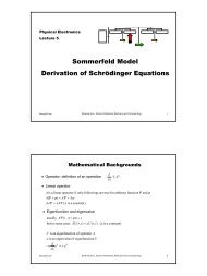 Sommerfeld Model Derivation of Schrödinger Equations