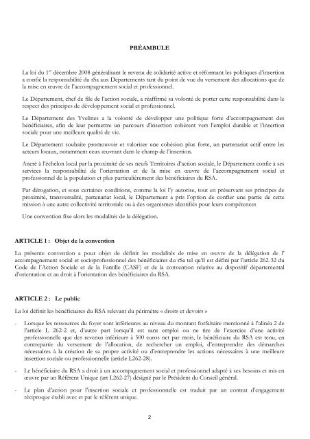 Convention CCAS Poissy Accompagnement des bÃ©nÃ©ficiaires du RSA
