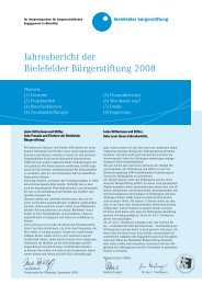 Jahresbericht der Bielefelder Bürgerstiftung 2008