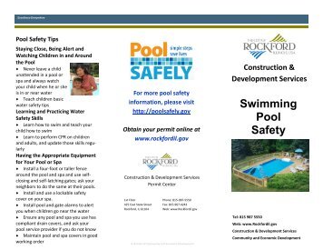 Swimming Pool Safety - the City of Rockford