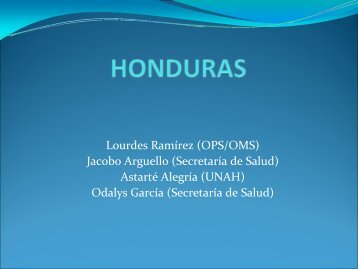 Honduras - Observatorio de Recursos Humanos en Salud