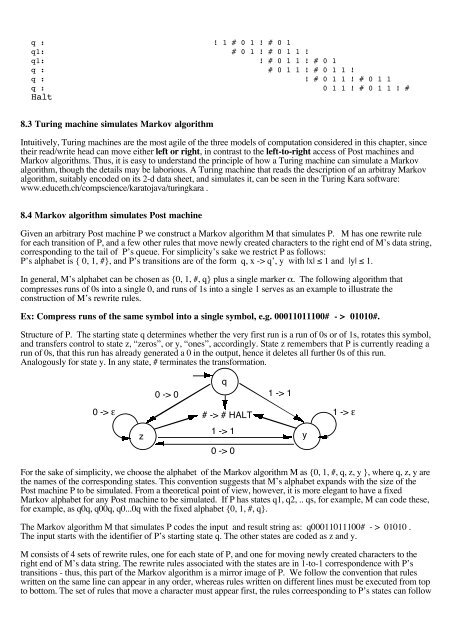 8. Equivalence of TMs, PMs and Markov algorithms - Jn.inf.ethz.ch