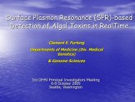 Surface Plasmon Resonance (SPR) - The Oceans and Human ...