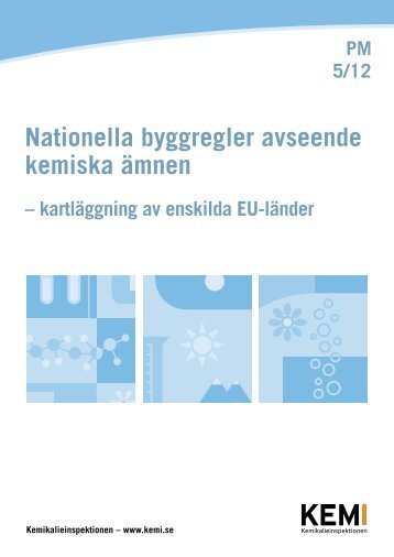 Nationella byggregler avseende kemiska Ã¤mnen -kartlÃ¤ggning av ...