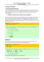 LÃ¸sing av likninger - Universitetet i TromsÃ¸
