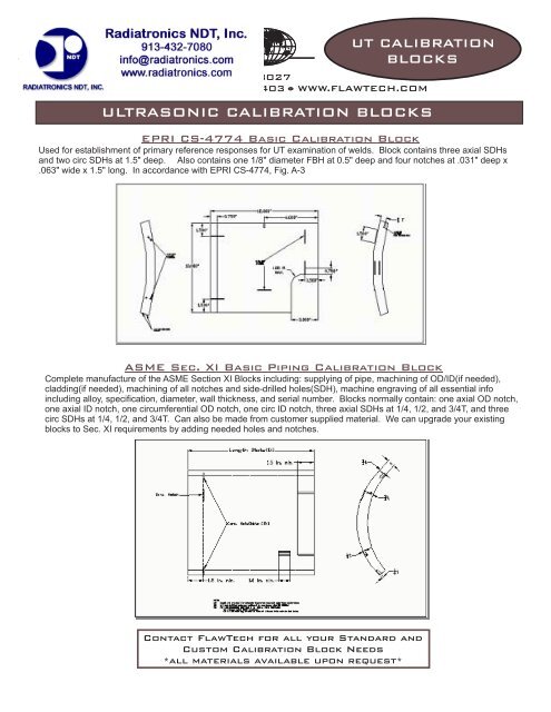 FlawTech - Radiatronics NDT Inc.