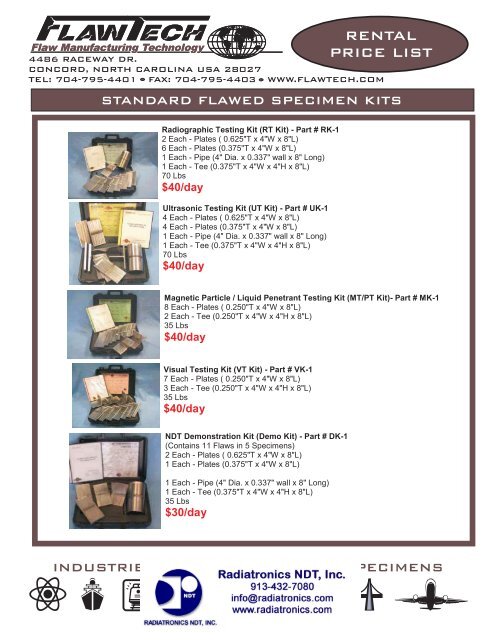 FlawTech - Radiatronics NDT Inc.