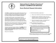 Score Recheck Request Form - National Board of Medical Examiners