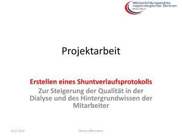 Erstellen eines Shuntverlaufsprotokolls - WB-nephro.de