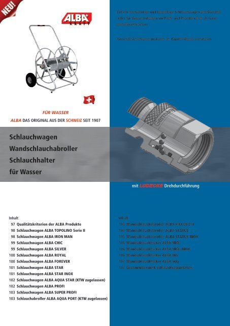 Schlauchwagen Wandschlauchabroller Schlauchhalter für Wasser