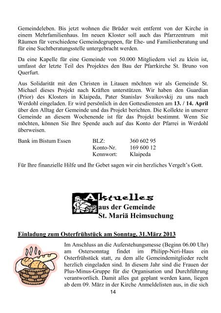 EinBlick 06/2013 - Pfarrei St. Michael Werdohl-Neuenrade