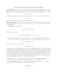 An Elementary Proof of Stone's Theorem for Unitary Matrices Stone ...