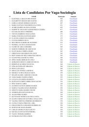 Lista de Candidatos Por Vaga-Sociologia - SEAD