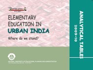 Elementary Education in Urban India: 2009-10 - DISE