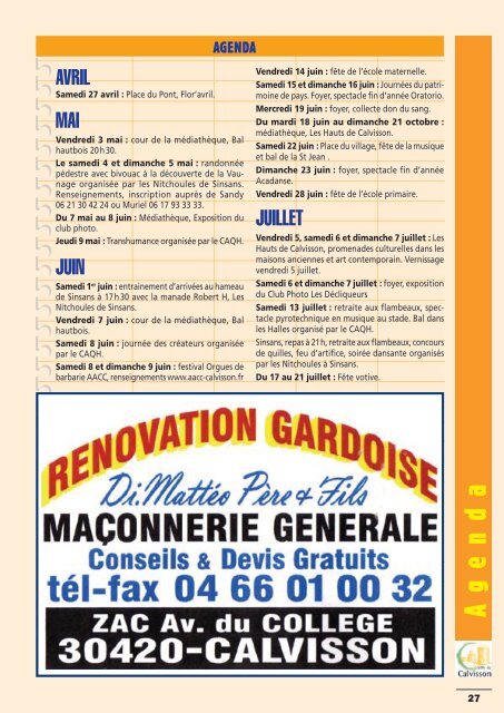 Le journal de Calvisson - Mairie de Calvisson