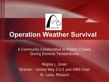 Operation Weather Survival - Missouri Association for Community ...