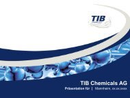 produkte und anwendungen - TIB Chemicals AG