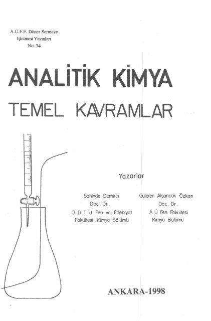 PDF Dosyası - Ankara Üniversitesi Kitaplar Veritabanı