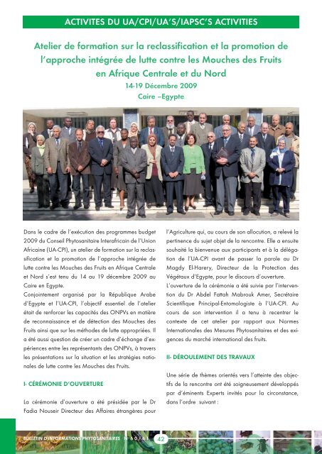 BULLETIN D'INFORMATIONS PHYTOSANITAIRES ... - Union africaine