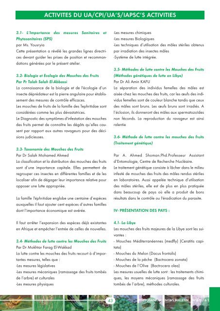 BULLETIN D'INFORMATIONS PHYTOSANITAIRES ... - Union africaine