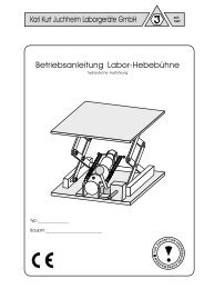 Betriebsanleitung, Labor-Hebebuehne (409,1 kB) - Juchheim ...