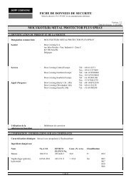 fiche de donnees de securite molykote(r) metal ... - Maagtechnic