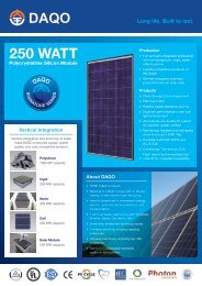 Daqo poly solar panel datasheet - Energy Matters