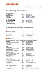 download list of agents (pdf) - tschudin
