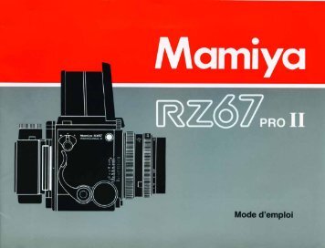 TÃ©lÃ©charger le mode d'emploi du Mamiya RB67 pro II