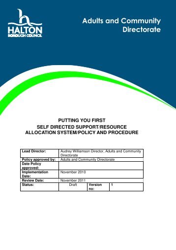 Resource Allocation policy and procedure final , item 46. PDF 187 KB