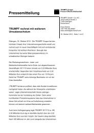 Pressemitteilung - Trumpf GmbH + Co. KG