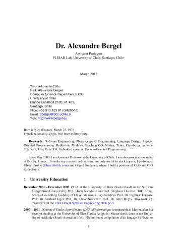 Dr. Alexandre Bergel