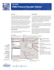 AX4000 PNNI Protocol Decoder Option - Spirent Communications