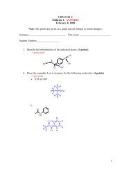 1 CHM 1321 C Midterm 1 - UniversitÃ© d'Ottawa