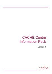 CACHE Centre Information Pack