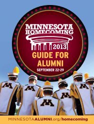 GUIDE FOR ALUMNI - University of Minnesota Alumni Association