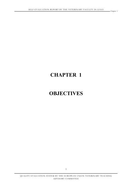 CHAPTER 1 OBJECTIVES - Facultade de Veterinaria de Lugo