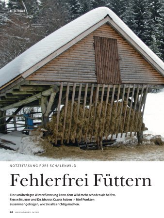 Fehlerfrei Füttern - Wild und Hund