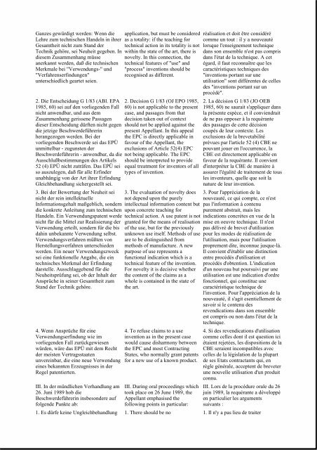 Amtsblatt EPA / Official Journal EPO / Journal officiel OEB - CyberEPC